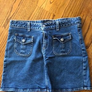 Denim mini skirt